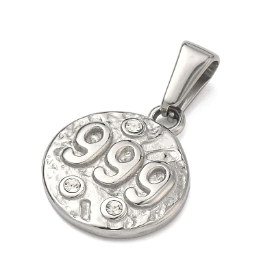 Textured 304 Stainless Steel Pendants STAS-A140-02P-9-1