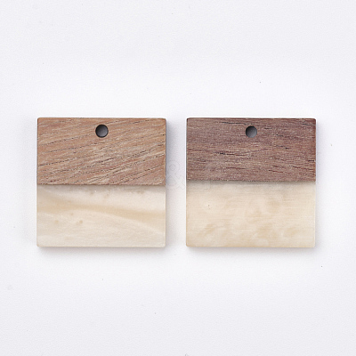 Resin & Walnut Wood Pendants RESI-T023-19A-1