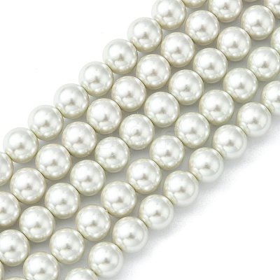 Eco-Friendly Dyed Glass Pearl Round Beads Strands HY-A002-10mm-RB009-1