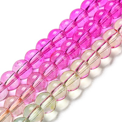 Dyed & Heated Synthetic Quartz Beads Strands G-P502-01A-04-1