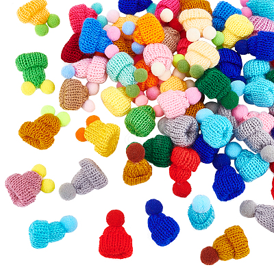 60Pcs 2 Style Handmade Wool Woven Hat Decoration AJEW-NB0005-60-1