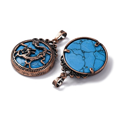 Synthetic Turquoise Pendants G-A241-02R-05-1