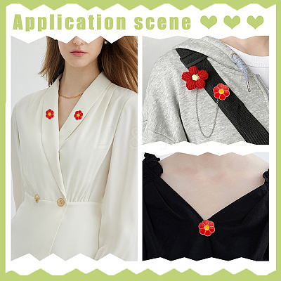16Pcs Flower Zinc Alloy Enamel Lapel Pins for Backpack Clothes JEWB-FG0001-76-1