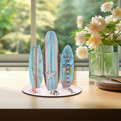Wooden Jewelry Organizer Display Towers ODIS-SP0001-19B-1
