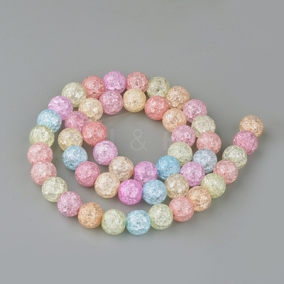 Synthetic Crackle Quartz Beads Strands X-GLAA-S134-10mm-20-1
