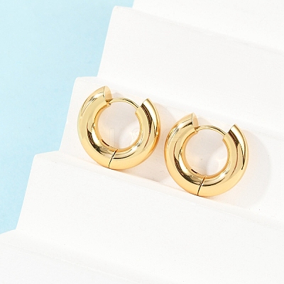 202 Stainless Steel Huggie Hoop Earrings EJEW-O087-08C-G-1