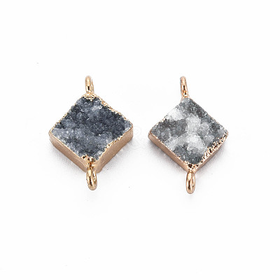 Natural Druzy Agate Links Connectors G-S359-081-1