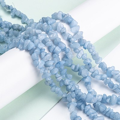 Dyed Natural Aquamarine Beads Strands X-G-F703-12-1