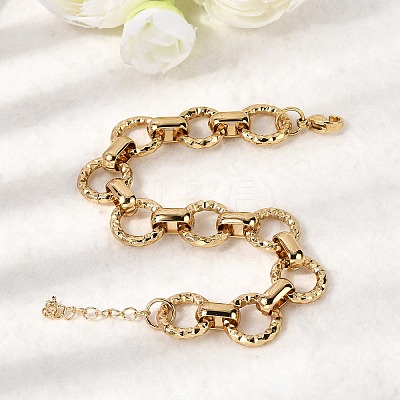 304 Stainless Steel Link Chain Bracelets for Women BJEW-P388-02A-G-1