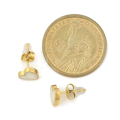 304 Stainless Steel Enamel Stud Earrings LS-EJEW-G421-01G-01-1