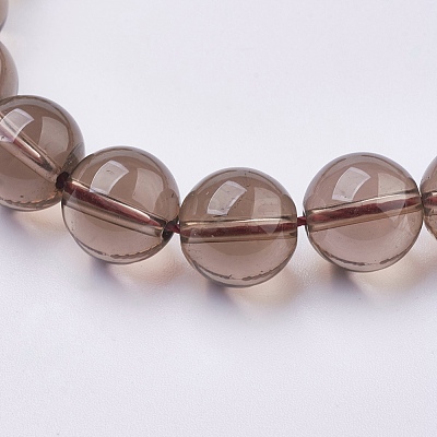 Natural Smoky Quartz Beads Strands G-C076-6mm-4-1
