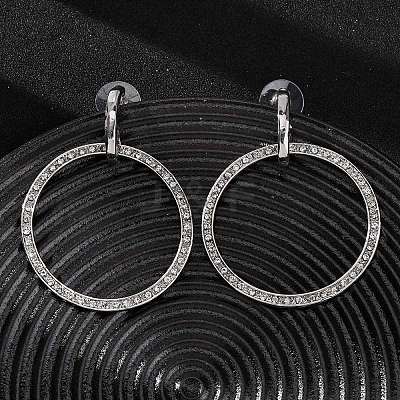 Alloy & Crystal Rhinestone Dangle Stud Earrings LS-EJEW-G467-01P-01-1