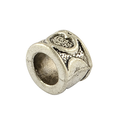 Tibetan Style Alloy Column European Bead Enamel Settings LS-TIBEB-5087-AS-LF-1