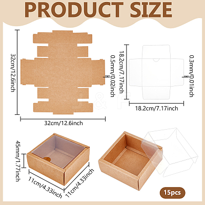 Foldable Square Paper Storage Gift Boxes CON-WH0110-42C-01-1