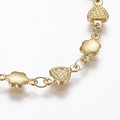 304 Stainless Steel Link Bracelets BJEW-I252-20G-15-1