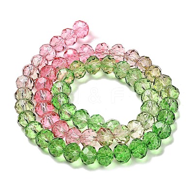 Transparent Painted Glass Beads Strands DGLA-A034-T8mm-A18-1