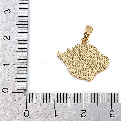 Brass Enamel Pendants KK-P332-01A-G-1