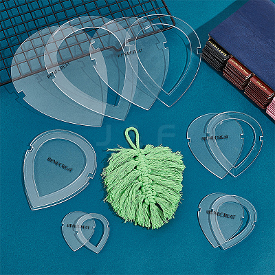 Transparent Acrylic Fringe Trimming Tool TOOL-WH0136-100-1