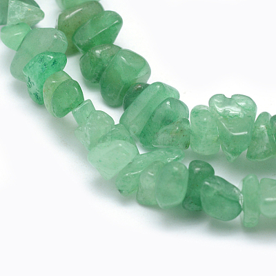 Natural Green Aventurine Beads Strands X-G-P332-09B-1