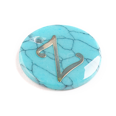 Synthetic Turquoise Charms G-L561-001Z-1