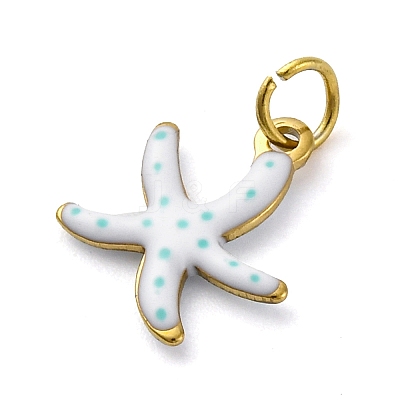 304 Stainless Steel Enamel Charms STAS-E550-40G-03-1