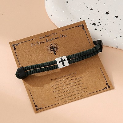Alloy Rope String Bracelets for Woman Men PW-WG53D97-07-1