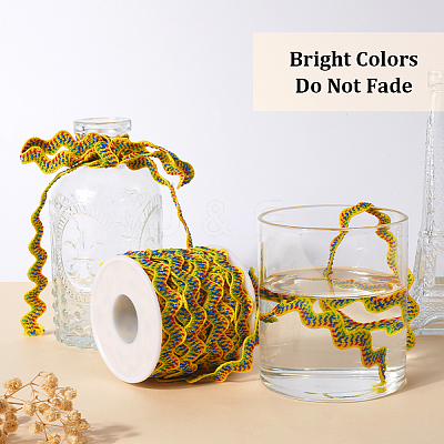 10 Yards Polyester Wave Ribbon OCOR-GF0003-14A-1