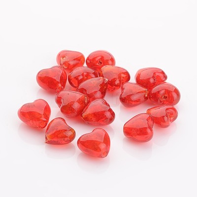 Valentine Gifts for Her Ideas Handmade Silver Foil Glass Beads X-FOIL-R050-12x8mm-1-1