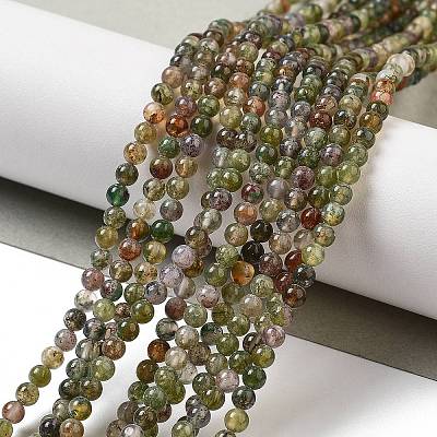 Natural Indian Agate Bead Strands G-A130-3mm-K12-01-1