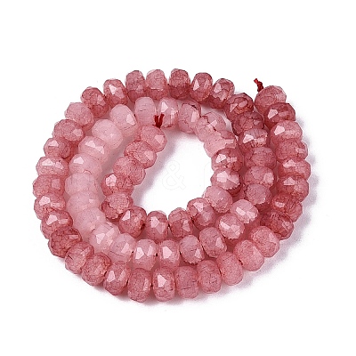Imitation Jade Crackle Glass Beads Strands GLAA-N068-01A-A04-1