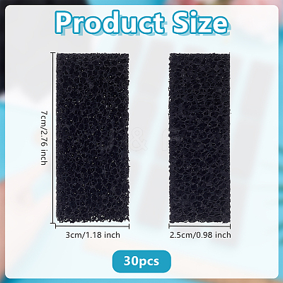 30Pcs Rectangle Activated Carbon Filter Media Pad AJEW-OC0014-92-1