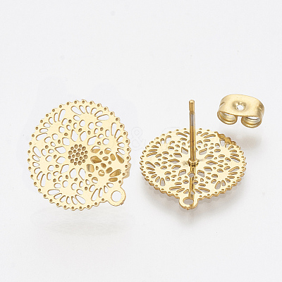 304 Stainless Steel Stud Earring Findings STAS-S079-31A-1