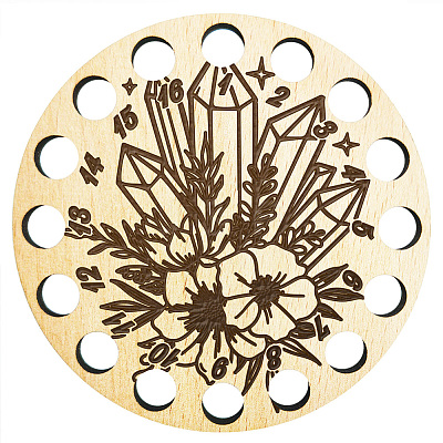 16-Position Wood Embroidery Thread Storage Trays TOOL-WH0056-033-1
