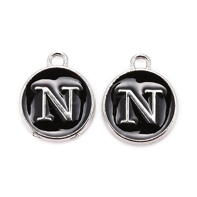 Platinum Plated Alloy Charms X-ENAM-S118-02N-P-1