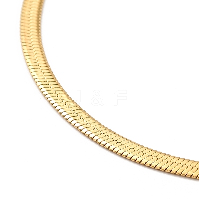 Ion Plating(IP) 304 Stainless Steel Herringbone Chain Necklace for Men Women NJEW-E076-04B-G-1