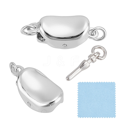 925 Sterling Silver Box Clasps STER-GO0001-68A-P-1