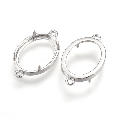 Brass Cabochon Connector Settings KK-K196-26P-1