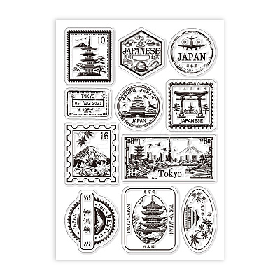 Summer Theme PVC Plastic Clear Stamps DIY-WH0631-0328-1