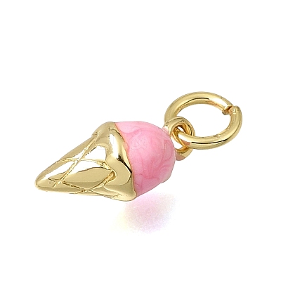 Brass Enamel Pendants KK-K427-15G-02-1