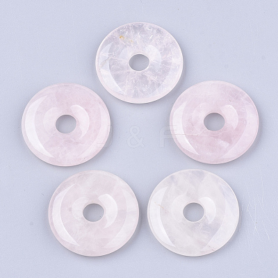 Natural Rose Quartz Pendants G-S349-22D-01-1