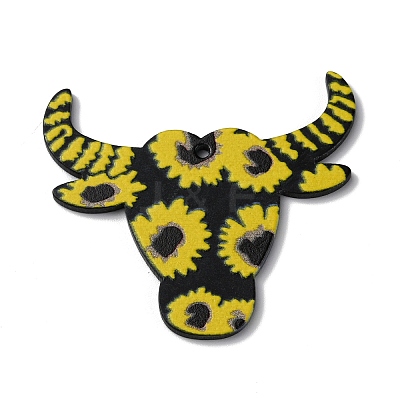 West Cowboy Style Printed Acrylic Pendants LS-SACR-WH0001-29B-02-1