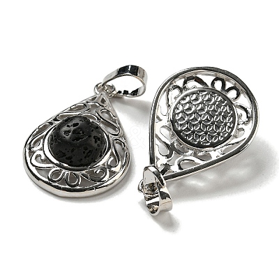 Natural Lava Rock Pendants G-Q158-05P-28-1