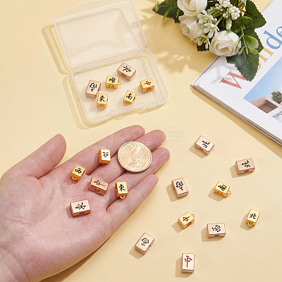 10Pcs 5 Styles Alloy Enamel Pendant Bails FIND-DR0002-42-1