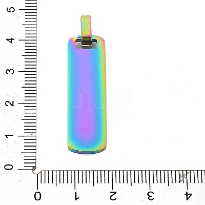 Ion Plating(IP) Rectangle 304 Stainless Steel Mirror Polished Finish Stamping Blank Tag Pendants STAS-H317-09M-1