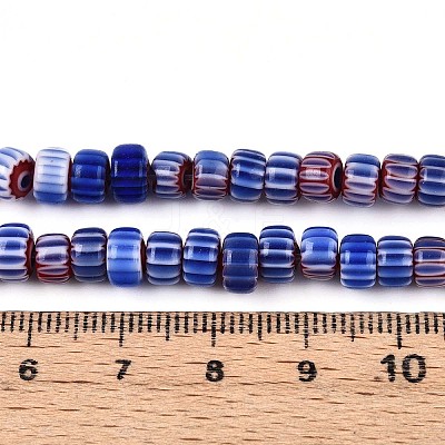 Handmade Millefiori Glass Chevron Beads Strands LAMP-T021-27A-M-1