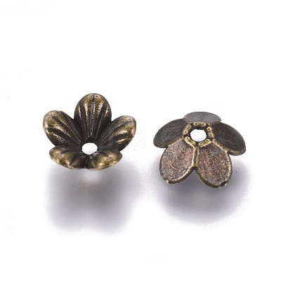 Tibetan Style Flower Alloy Bead Caps LS-TIBEP-S192-AB-NR-1
