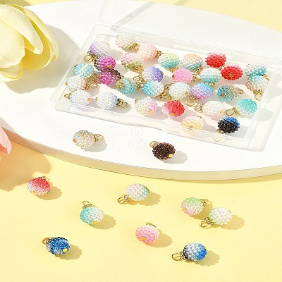 40Pcs Acrylic Pendants PALLOY-FS00035-1