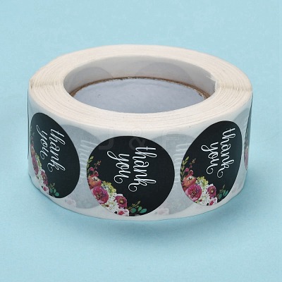 1 Inch Thank You Roll Stickers X-DIY-E023-07M-1