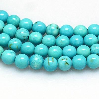 Natural Magnesite Beads Strands TURQ-P027-69-8mm-1