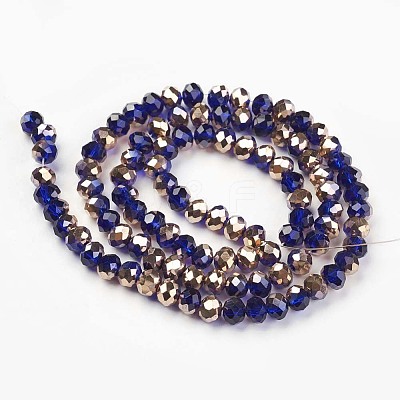 Electroplate Transparent Glass Beads Strands EGLA-A034-T2mm-N19-1